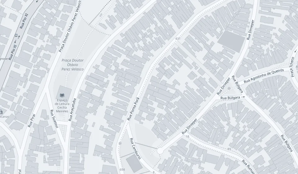 Mapa com a localização da loja da Banho Box no Alto da Lapa